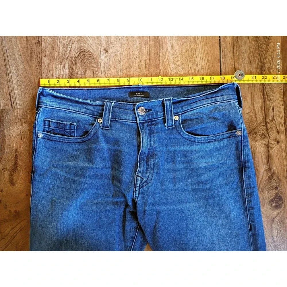 True Religion Ricky Relaxed Straight Jeans Blue 36x31